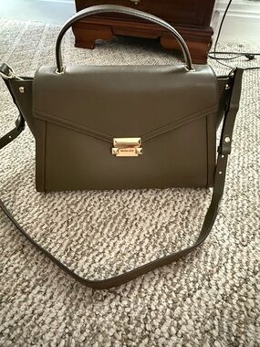 Michael Kors Olive Leather Whitney Satchel
